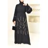 Abaya Dubaï évasée noir Neyssa shop