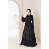 Abaya Dubaï évasée noir Neyssa shop