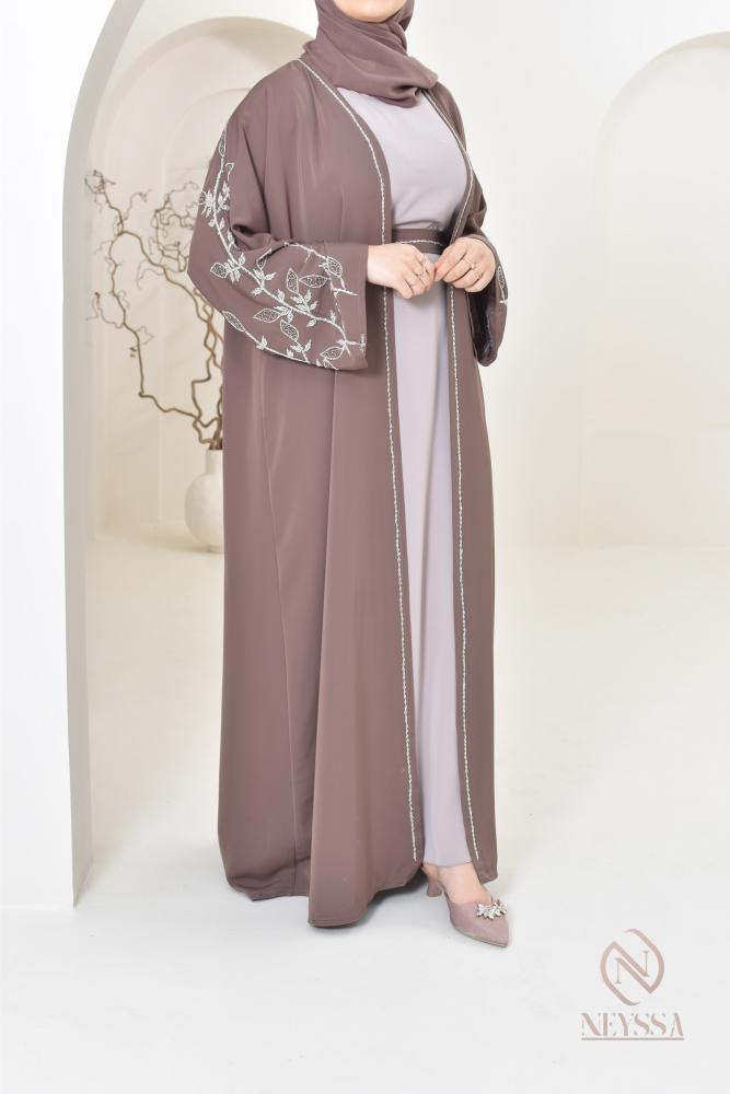Abaya Dubai Kimono braun Neyssa Shop