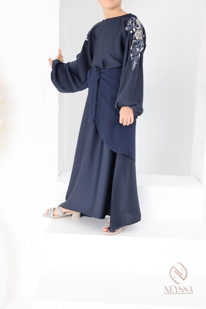Abaya Mädchen Dubai RAYHANA Nachtblau