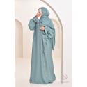 Linen prayer dress MAYSAN Water green