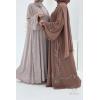 Abaya Dubai Glossy Brown 