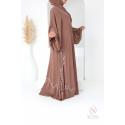 Abaya Dubai HASSIBA Glossy Brown