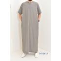 Qamis short sleeves AMYR Grey taupe