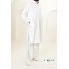 2-piece long-sleeved Qamis SELIM white