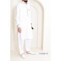 2-piece long-sleeved Qamis SAFWAN white