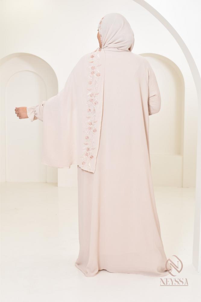 Embroidered prayer dress SAYIDA Neutral