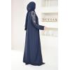 Abaya kimono Dubaï bleu neyssa shop