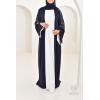 Abaya Dubaï kimono Bleu Nuit Neyssa