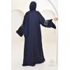 Abaya Dubaï kimono Bleu Nuit Neyssa