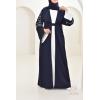 Abaya Dubaï kimono Bleu Nuit Neyssa