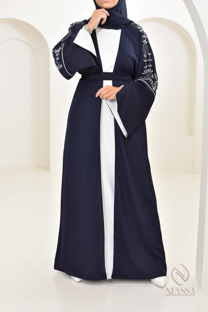 Abaya Dubai kimono Nachtblau Neyssa