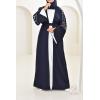 Abaya Dubai kimono Nachtblau Neyssa