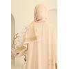 Abaya Hijab Embedded bestickt Mawazine beige