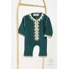 Grenouillère bébé caftan Vert Bouteille / doré CYANA