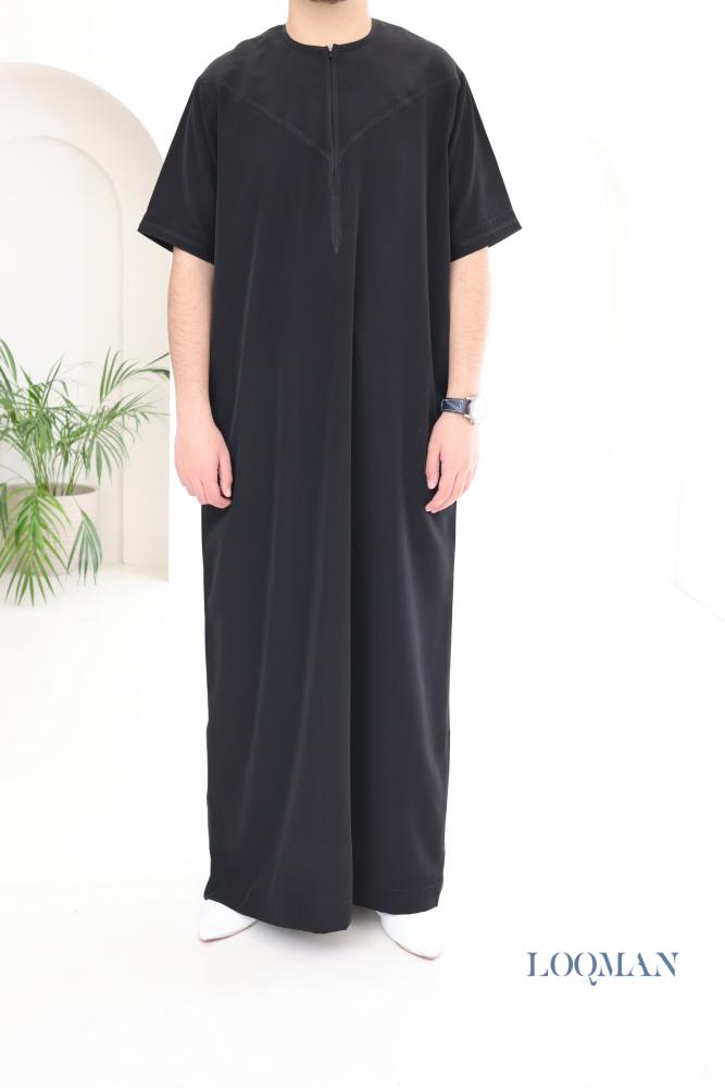 Short-sleeved Qamis AMYR Black