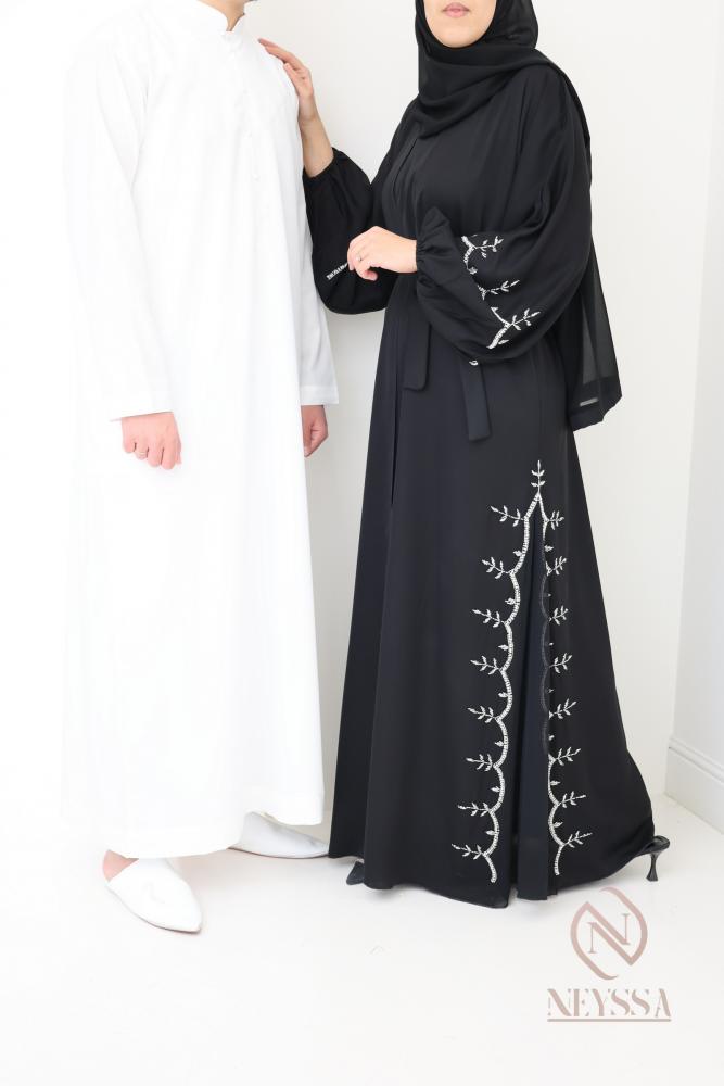 Abaya Dubaï Noire Neyssa