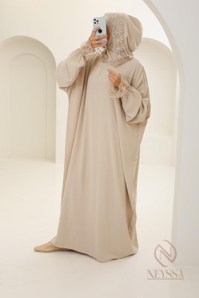 Abaya hijab integrated DENTELLA