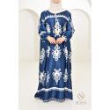 Long printed dress MARBELLA Blue