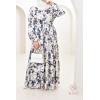 Blue floral long dress Neyssa-Shop