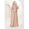 Abaya Hijab Embedded bestickt Mawazine Dark Nude