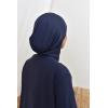 Burkini long hijab à nouer LUJAYN Bleu nuit