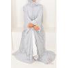 Abaya Dubaï HASSIBA Pearl grey