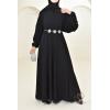 Abaya Dubaï Umbrella en jazz Hurija Noir