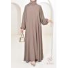 Abaya Dubai Umbrella aus Jazz Hurija Taupe